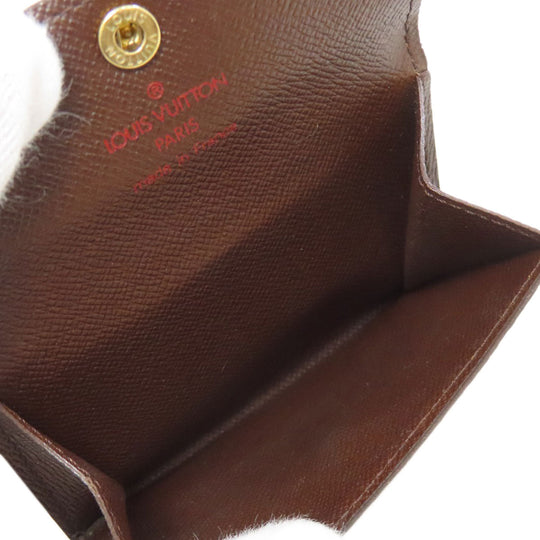 LOUIS VUITTON Coin case N62925 Damier canvas Brown Ludlow Women Used Authentic