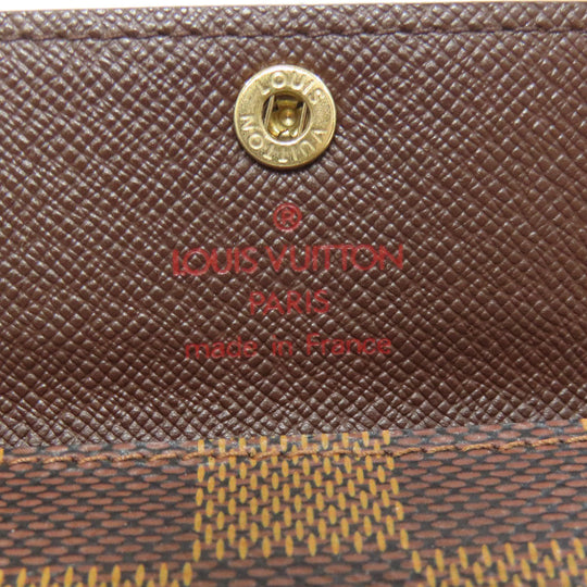 LOUIS VUITTON Coin case N62925 Damier canvas Brown Ludlow Women Used Authentic