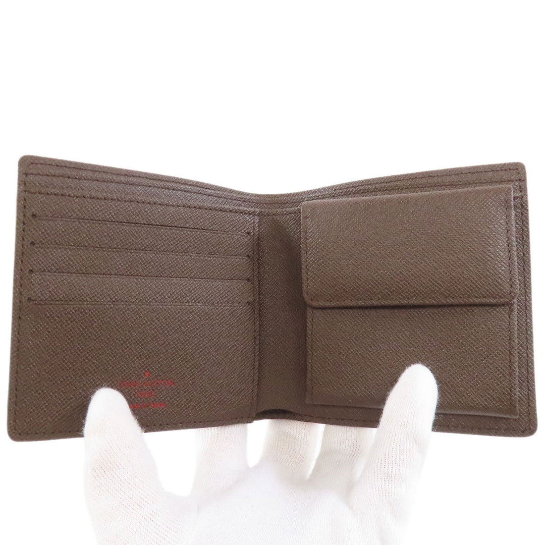 LOUIS VUITTON Bifold Wallet N61675 Damier canvas Brown Marco