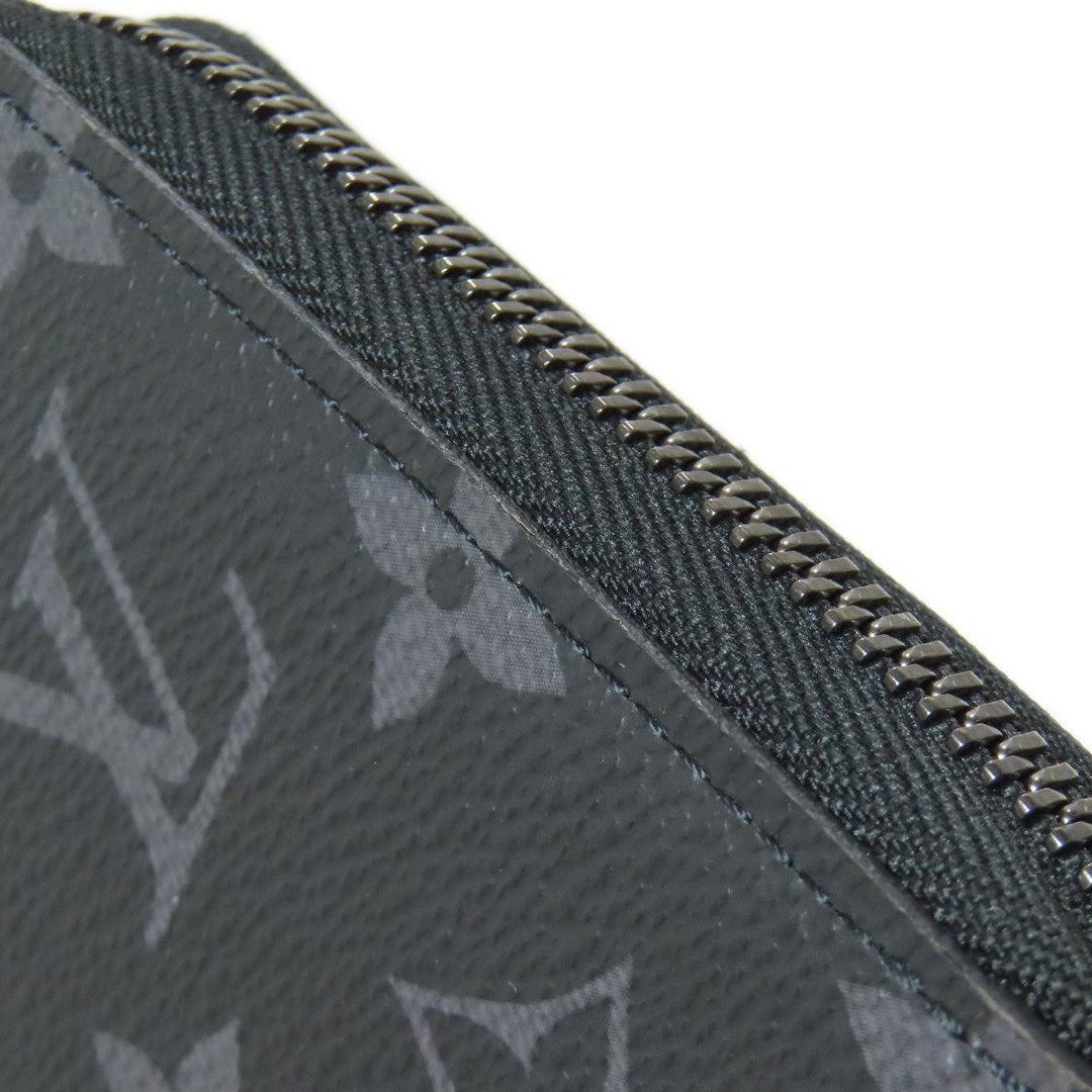 LOUIS VUITTON Long Wallet Purse M82081 Monogram Eclipse black Zippy Organizer NM mens Used Authentic