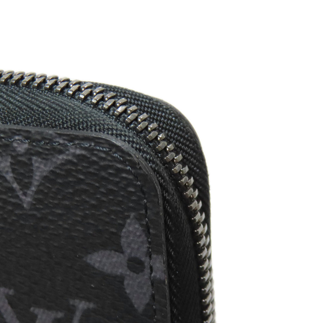 LOUIS VUITTON Long Wallet Purse M82081 Monogram Eclipse black Zippy Organizer NM mens Used Authentic
