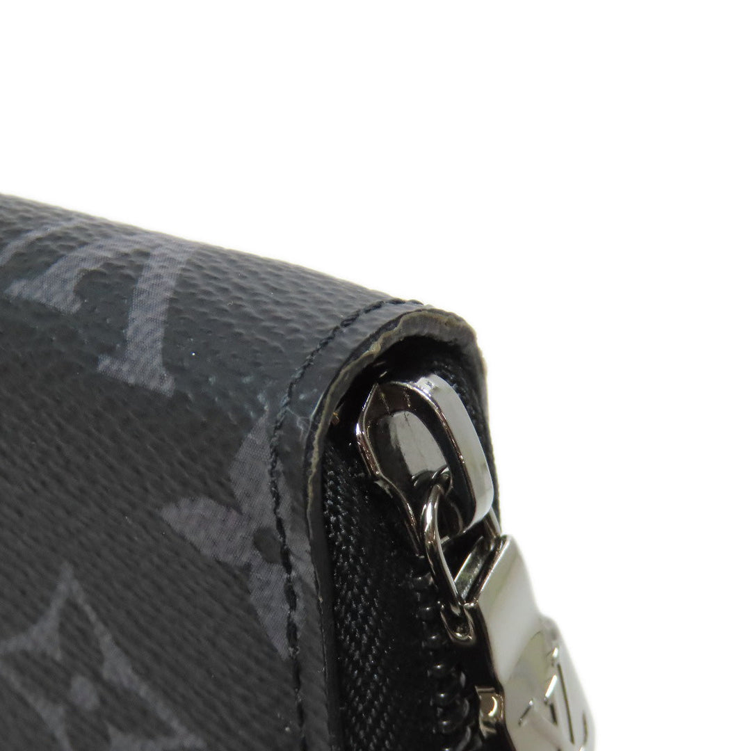 LOUIS VUITTON Long Wallet Purse M82081 Monogram Eclipse black Zippy Organizer NM mens Used Authentic