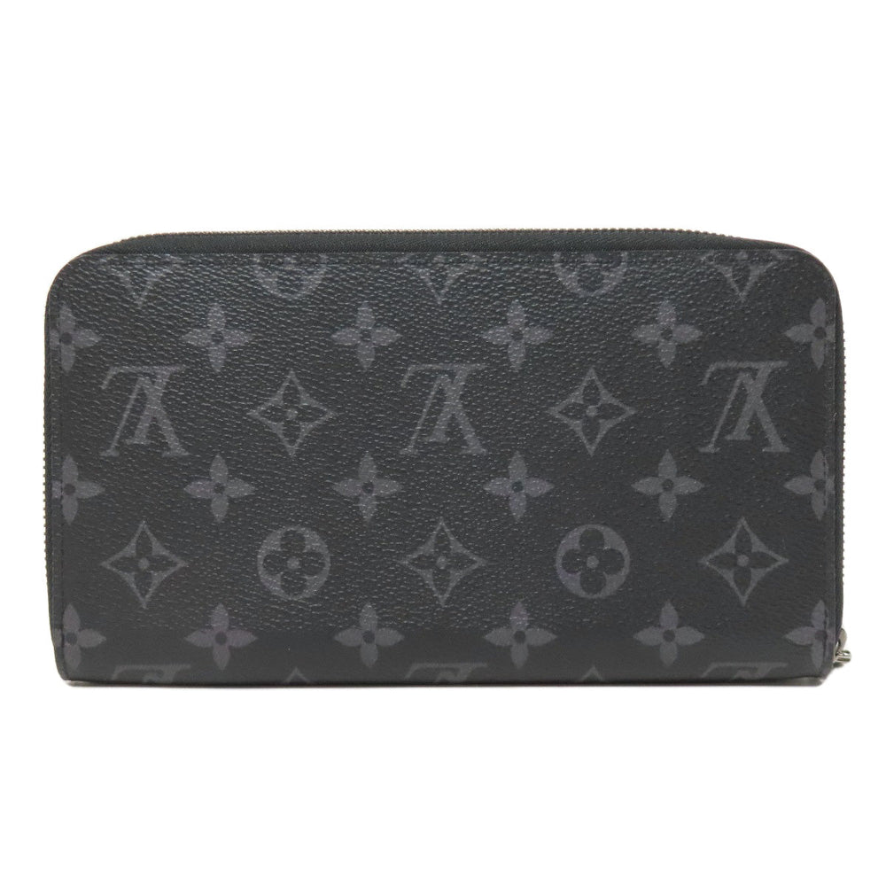 LOUIS VUITTON Long Wallet Purse M82081 Monogram Eclipse black Zippy Organizer NM mens Used Authentic
