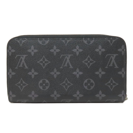 LOUIS VUITTON Long Wallet Purse M82081 Monogram Eclipse black Zippy Organizer NM mens Used Authentic