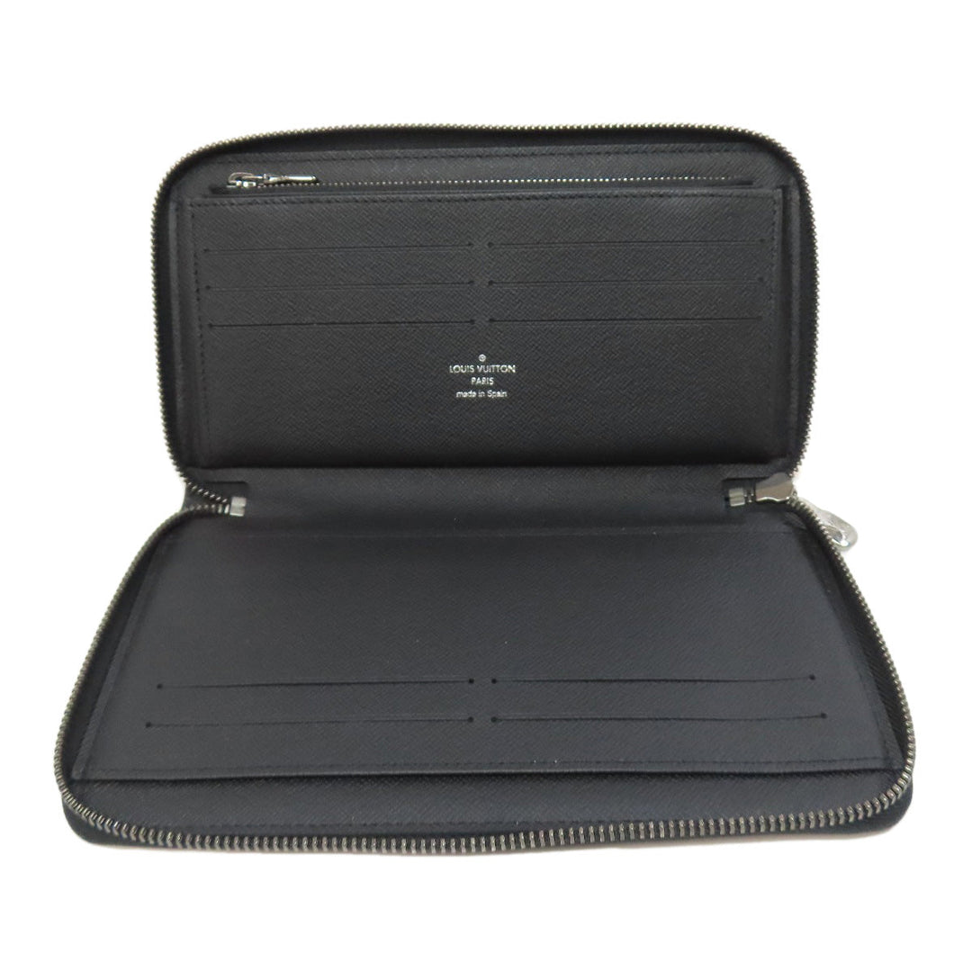 LOUIS VUITTON Long Wallet Purse M82081 Monogram Eclipse black Zippy Organizer NM mens Used Authentic