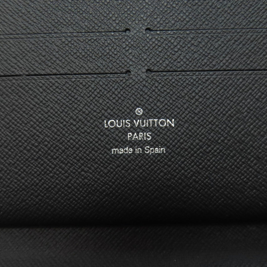 LOUIS VUITTON Long Wallet Purse M82081 Monogram Eclipse black Zippy Organizer NM mens Used Authentic