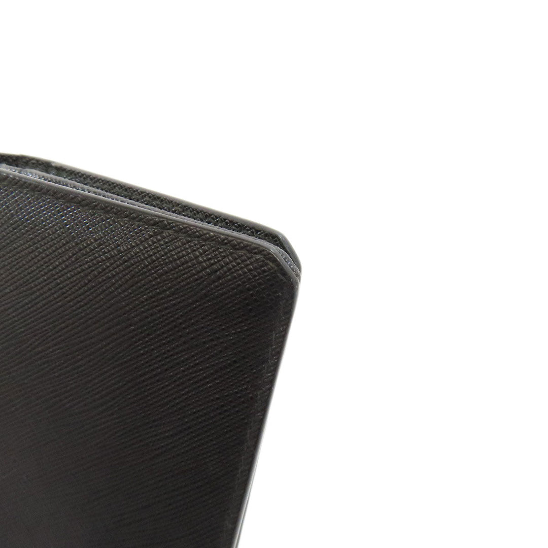 PRADA Long Wallet Purse 2MV835 Safiano black logo mens Used Authentic