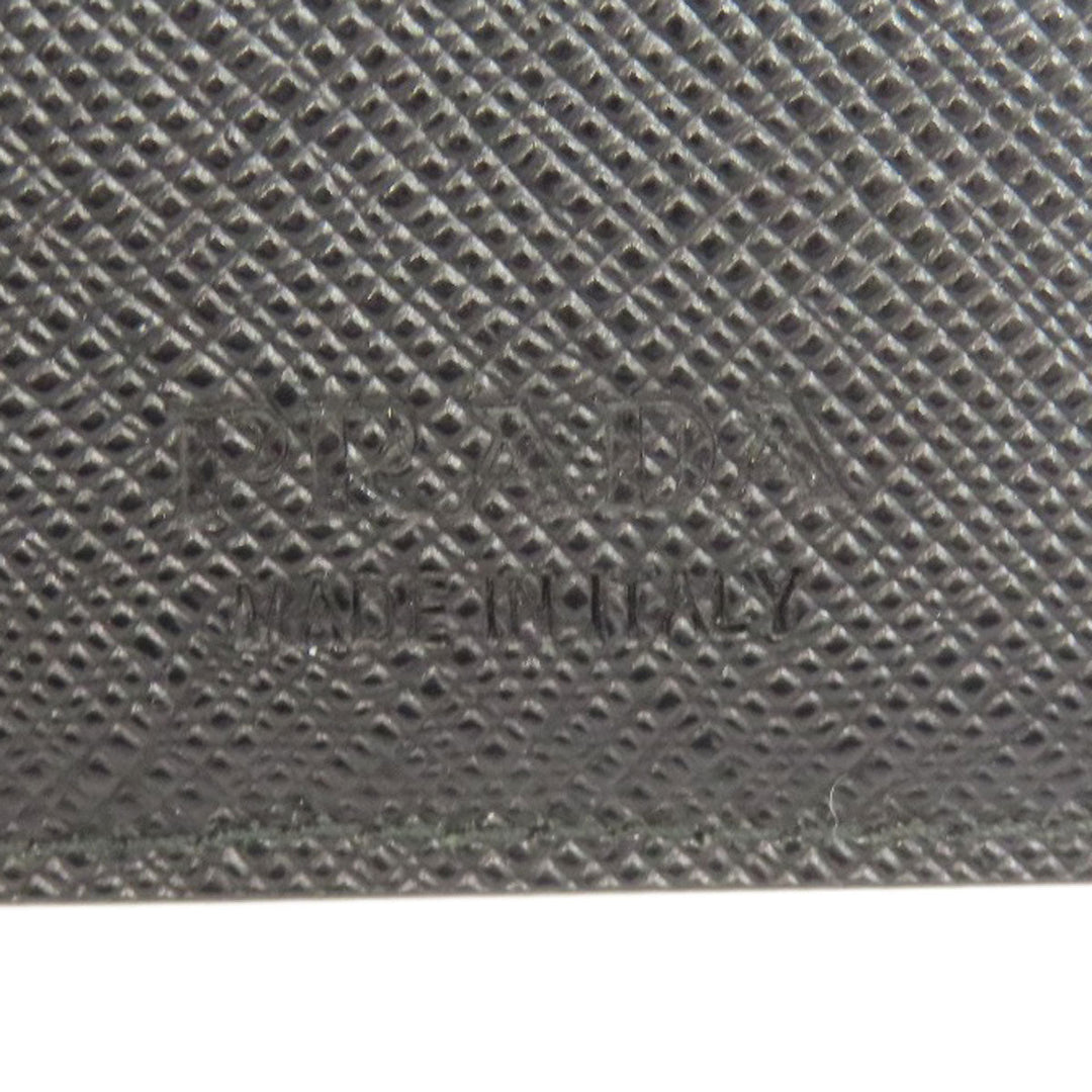 PRADA Long Wallet Purse 2MV835 Safiano black logo mens Used Authentic