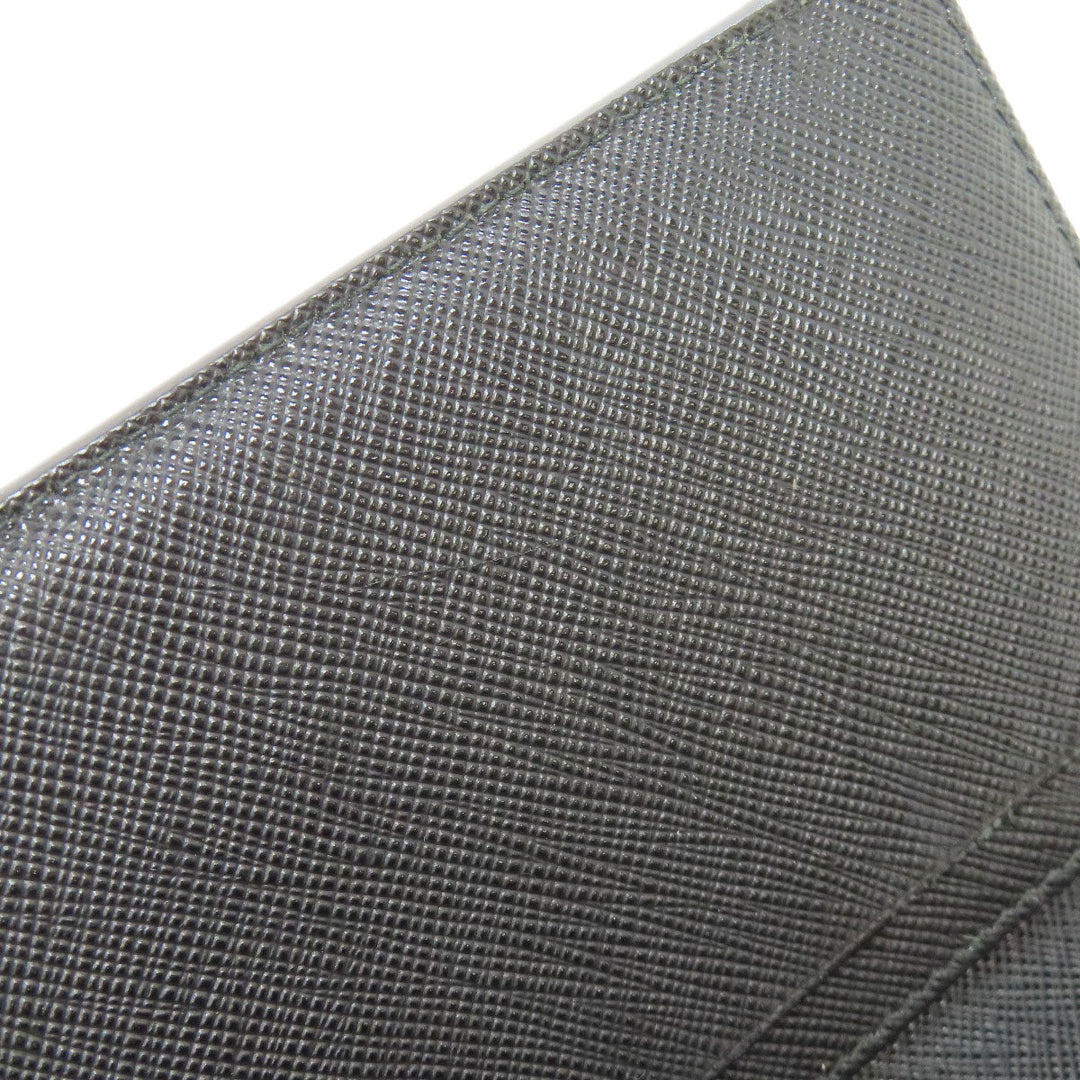 PRADA Long Wallet Purse 2MV835 Safiano black logo mens Used Authentic