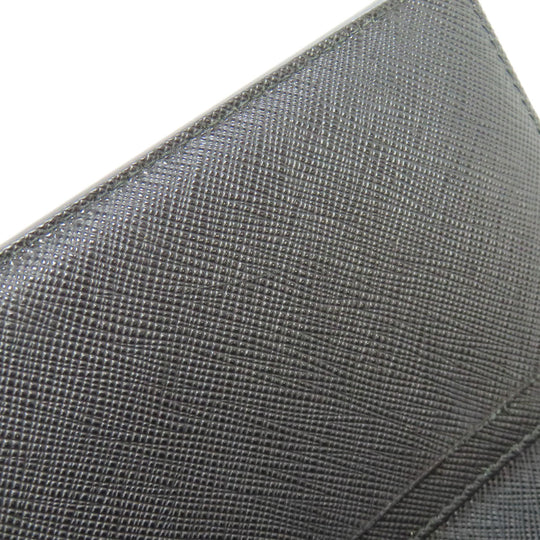PRADA Long Wallet Purse 2MV835 Safiano black logo mens Used Authentic
