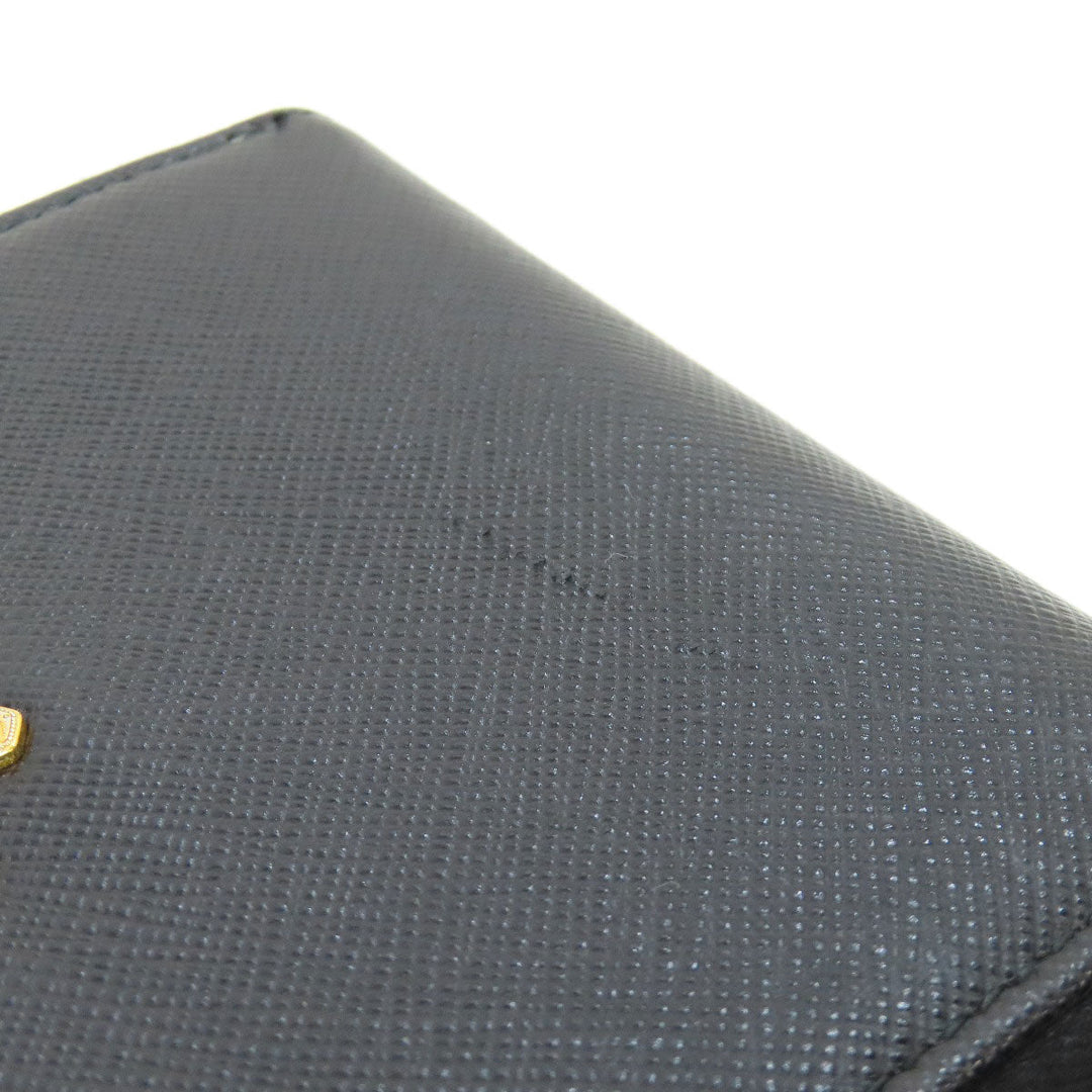 PRADA Bifold Wallet 1ML036 Safiano black logo Women Used Authentic
