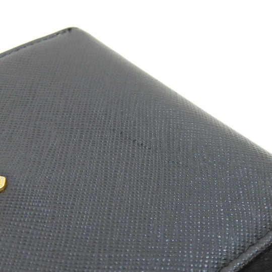 PRADA Bifold Wallet 1ML036 Safiano black logo Women Used Authentic