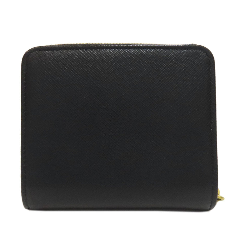 PRADA Bifold Wallet 1ML036 Safiano black logo Women Used Authentic