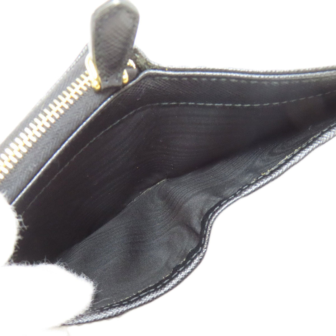 PRADA Bifold Wallet 1ML036 Safiano black logo Women Used Authentic