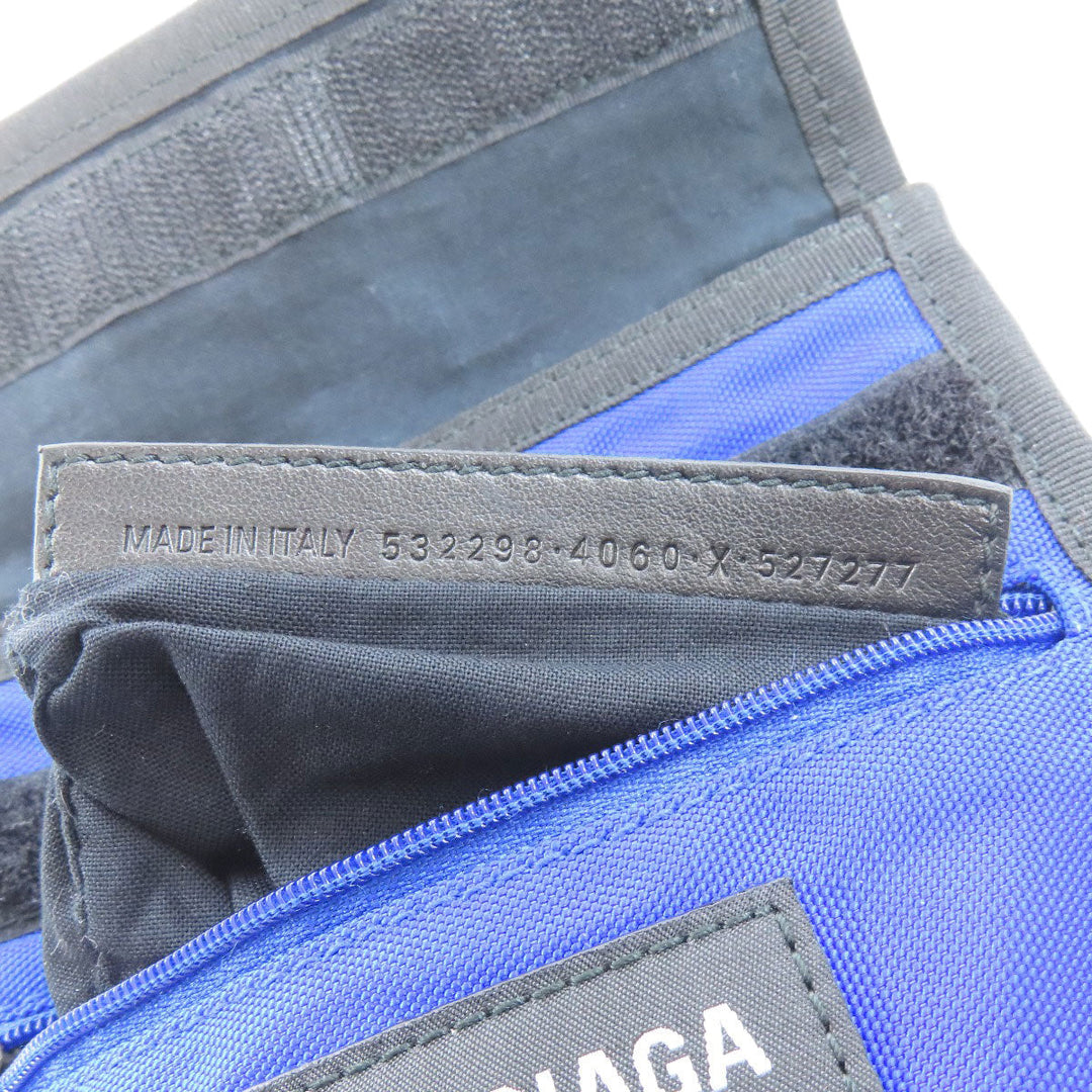 BALENCIAGA Shoulder Bag 532298 Nylon blue Shoulder pouch Women Used Authentic