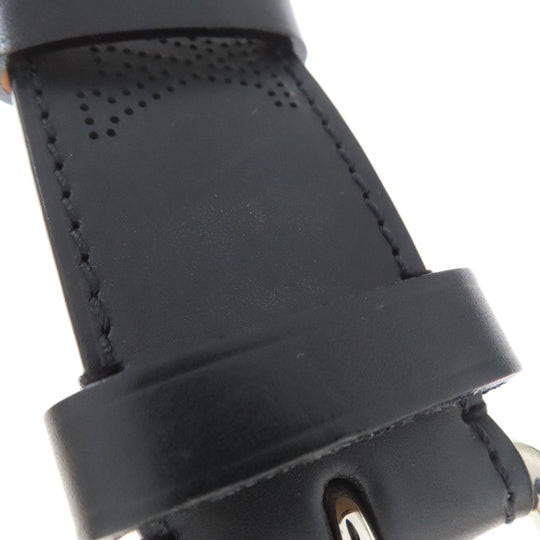 LOUIS VUITTON belt M6931 Mahina leather black Suntur/Perfo mens Used Authentic