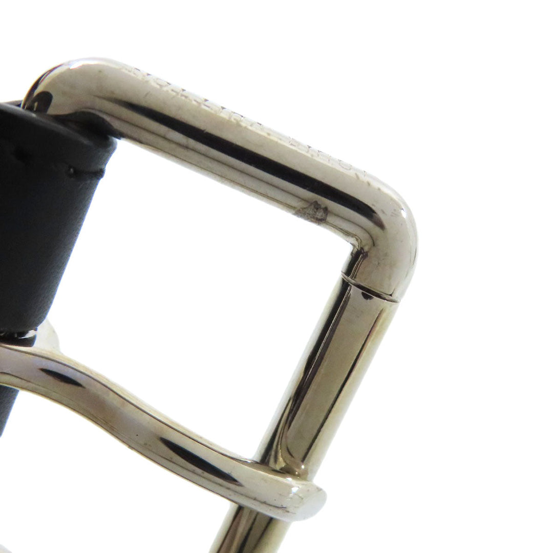 LOUIS VUITTON belt M6931 Mahina leather black Suntur/Perfo mens Used Authentic