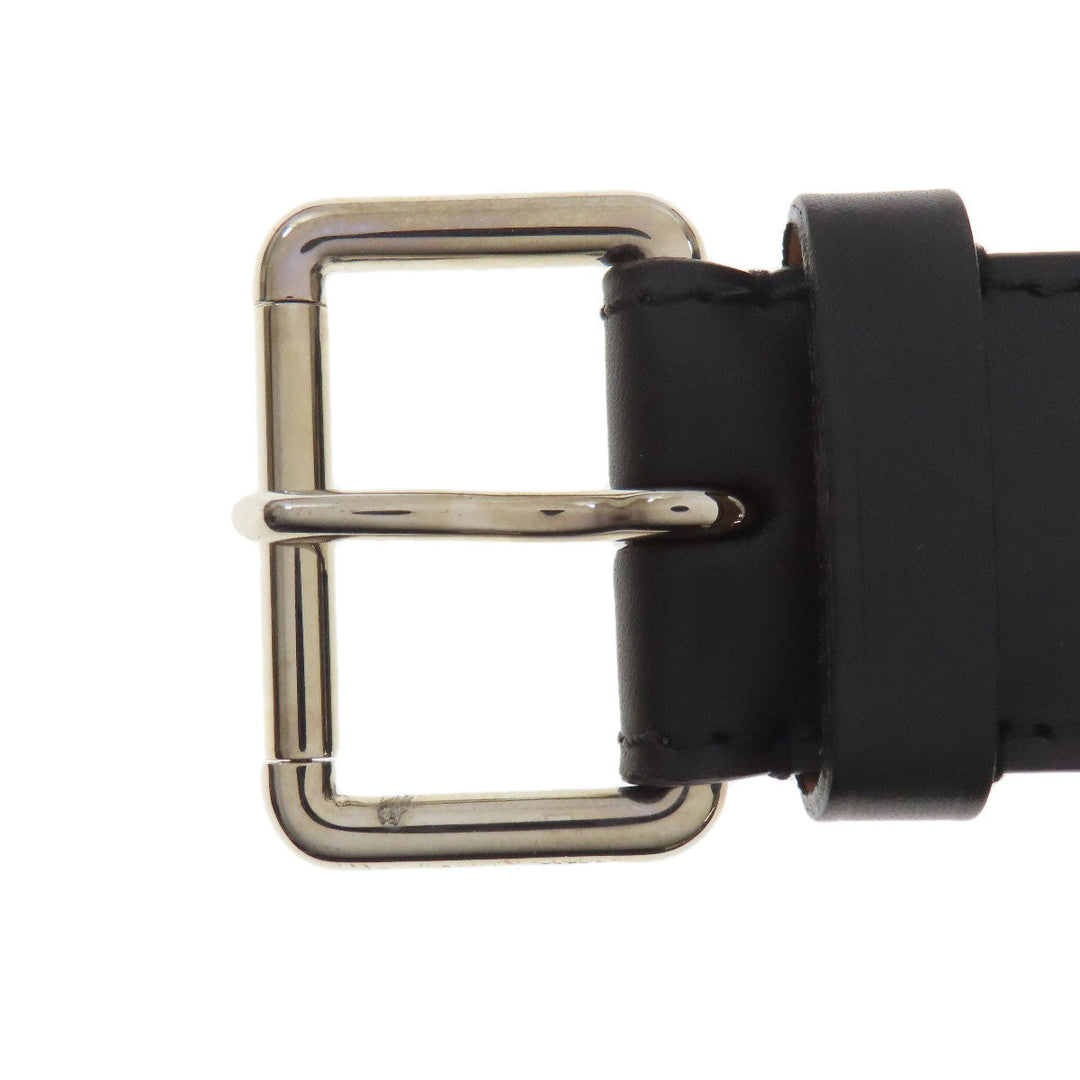 LOUIS VUITTON belt M6931 Mahina leather black Suntur/Perfo mens Used Authentic