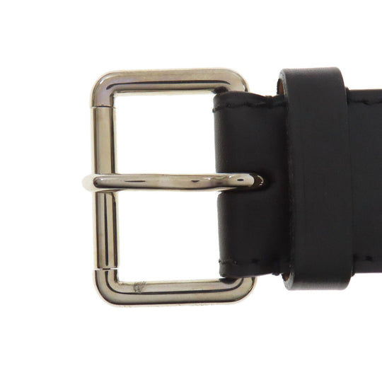 LOUIS VUITTON belt M6931 Mahina leather black Suntur/Perfo mens Used Authentic