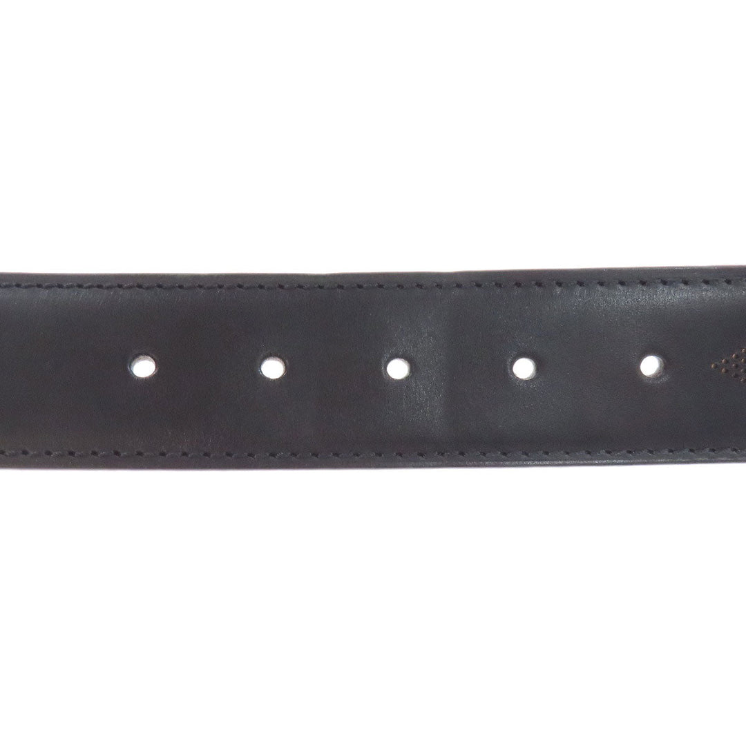 LOUIS VUITTON belt M6931 Mahina leather black Suntur/Perfo mens Used Authentic