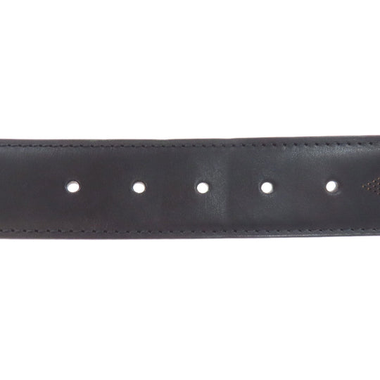 LOUIS VUITTON belt M6931 Mahina leather black Suntur/Perfo mens Used Authentic