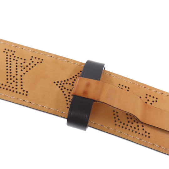 LOUIS VUITTON belt M6931 Mahina leather black Suntur/Perfo mens Used Authentic