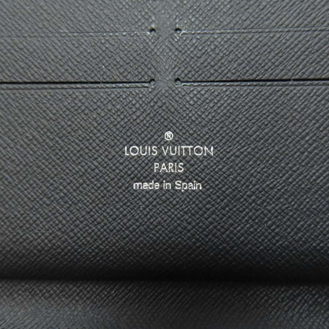 LOUIS VUITTON Long Wallet Purse N60111 Damier canvas gray Zippy Organizer NM mens Used Authentic