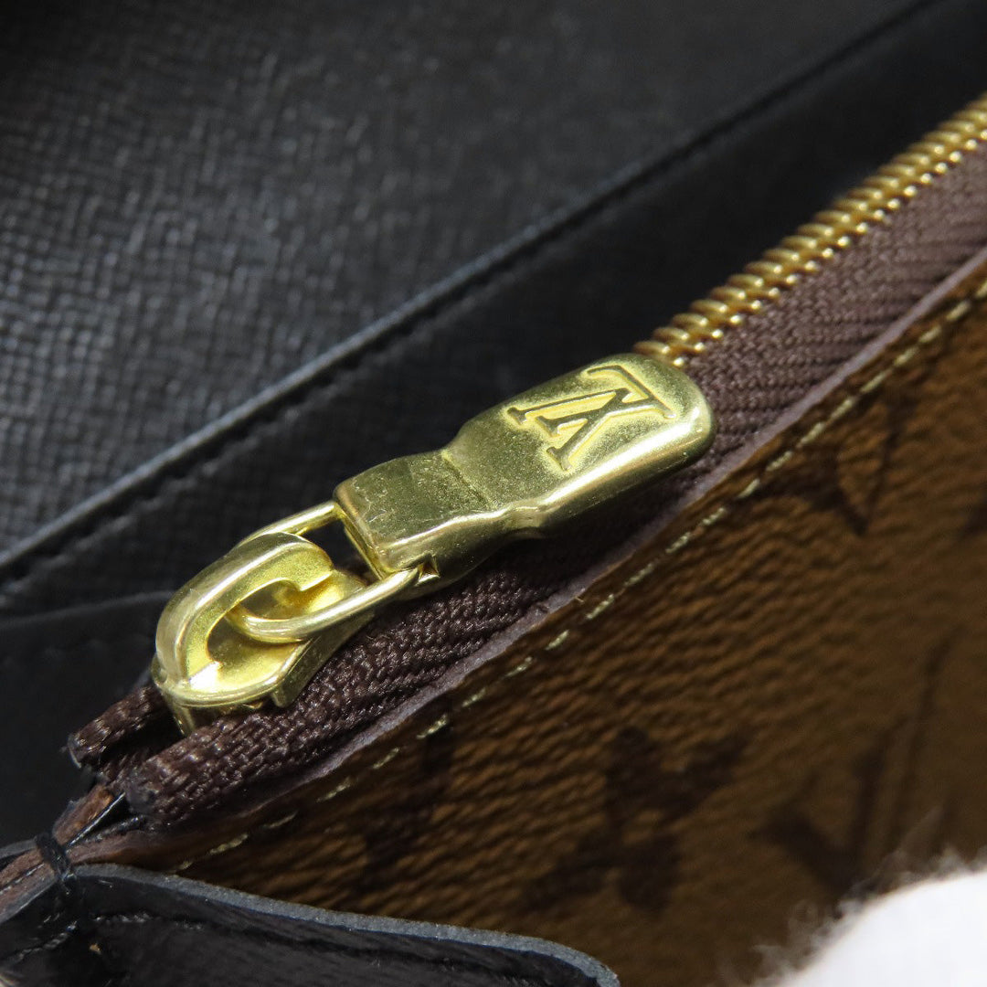 LOUIS VUITTON Long Wallet Purse M80726 Monogram Giant Brown Portefeuille Sara Women Used Authentic
