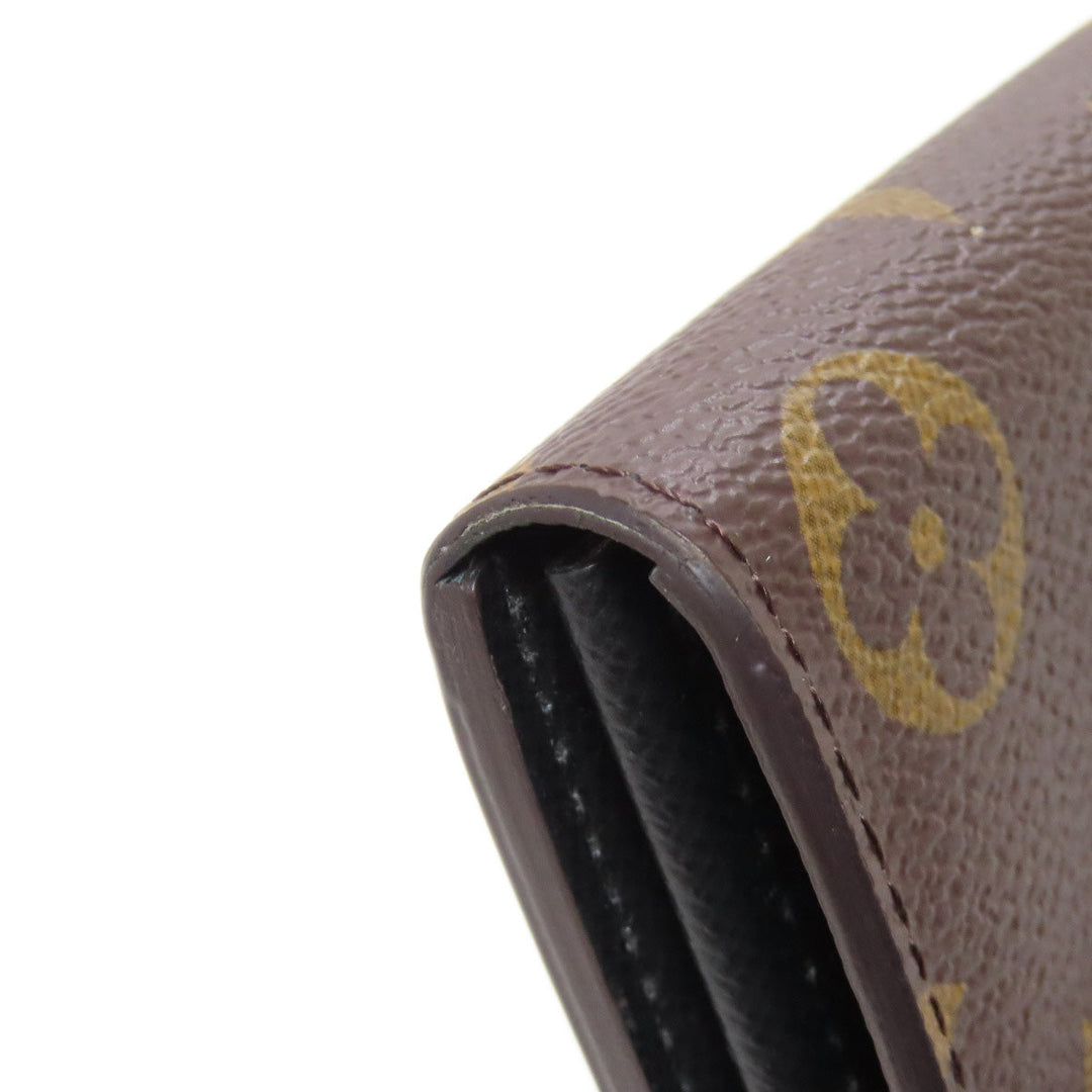 LOUIS VUITTON Long Wallet Purse M80726 Monogram Giant Brown Portefeuille Sara Women Used Authentic
