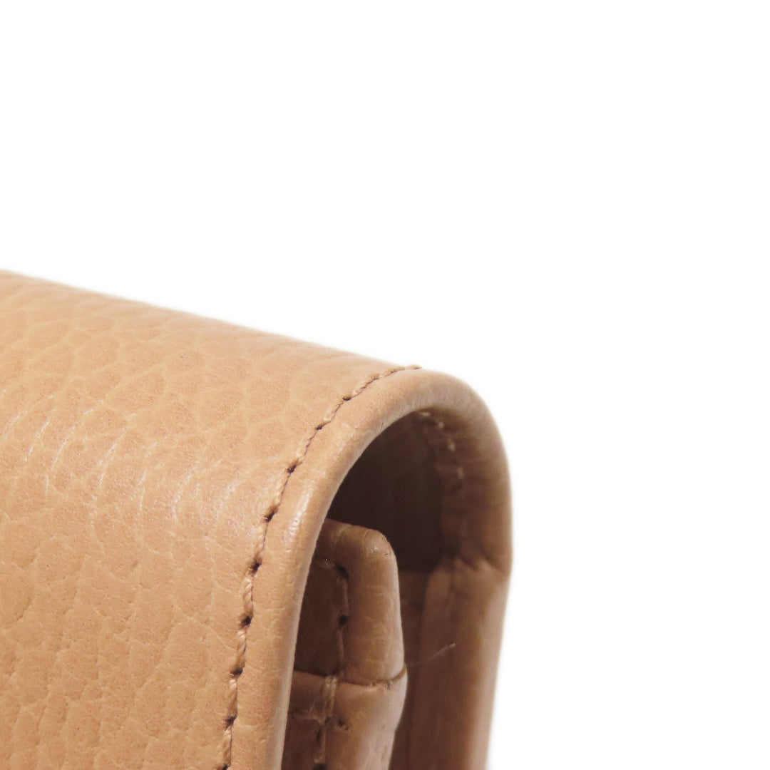 GUCCI Long Wallet Purse 615524 leather beige Interlocking G outlet Women Used Authentic