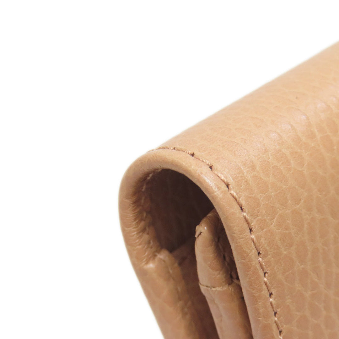 GUCCI Long Wallet Purse 615524 leather beige Interlocking G outlet Women Used Authentic
