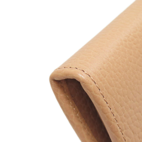 GUCCI Long Wallet Purse 615524 leather beige Interlocking G outlet Women Used Authentic