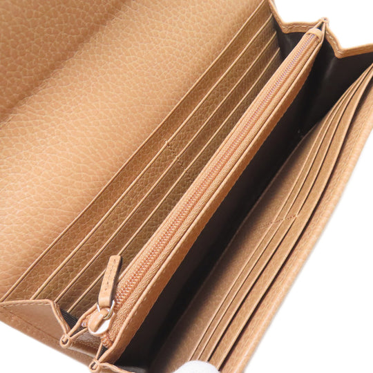 GUCCI Long Wallet Purse 615524 leather beige Interlocking G outlet Women Used Authentic