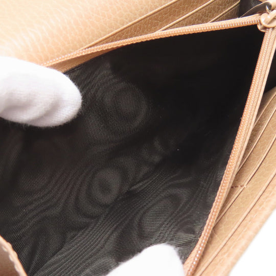 GUCCI Long Wallet Purse 615524 leather beige Interlocking G outlet Women Used Authentic