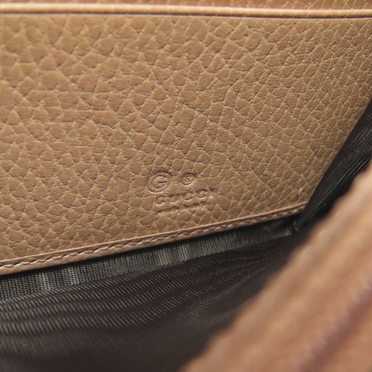 GUCCI Long Wallet Purse 615524 leather beige Interlocking G outlet Women Used Authentic