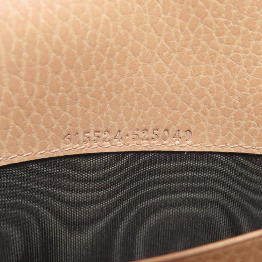 GUCCI Long Wallet Purse 615524 leather beige Interlocking G outlet Women Used Authentic
