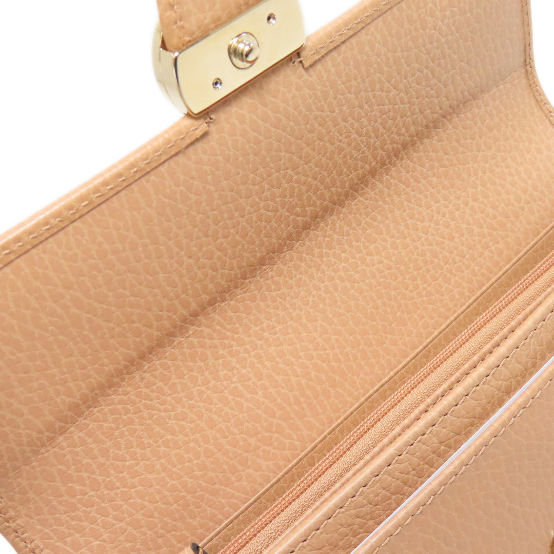 GUCCI Long Wallet Purse 615524 leather beige Interlocking G outlet Women Used Authentic