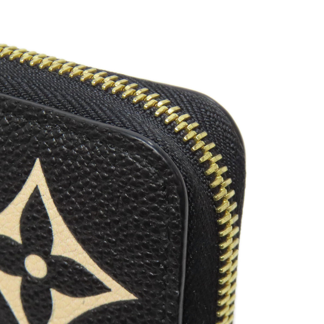 LOUIS VUITTON Long Wallet Purse M80481 Ann Platt black Zippy wallet