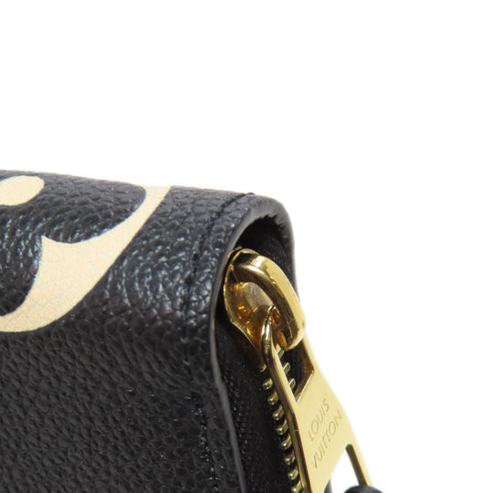 LOUIS VUITTON Long Wallet Purse M80481 Ann Platt black Zippy wallet