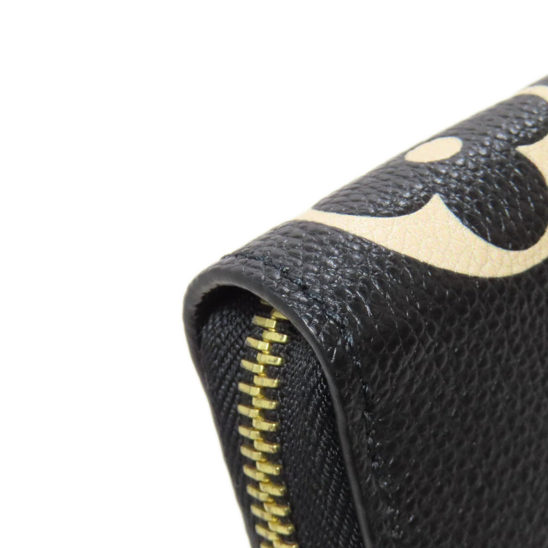LOUIS VUITTON Long Wallet Purse M80481 Ann Platt black Zippy wallet
