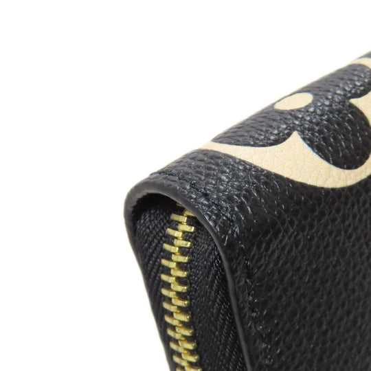 LOUIS VUITTON Long Wallet Purse M80481 Ann Platt black Zippy wallet