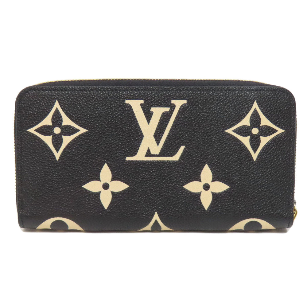 LOUIS VUITTON Long Wallet Purse M80481 Ann Platt black Zippy wallet