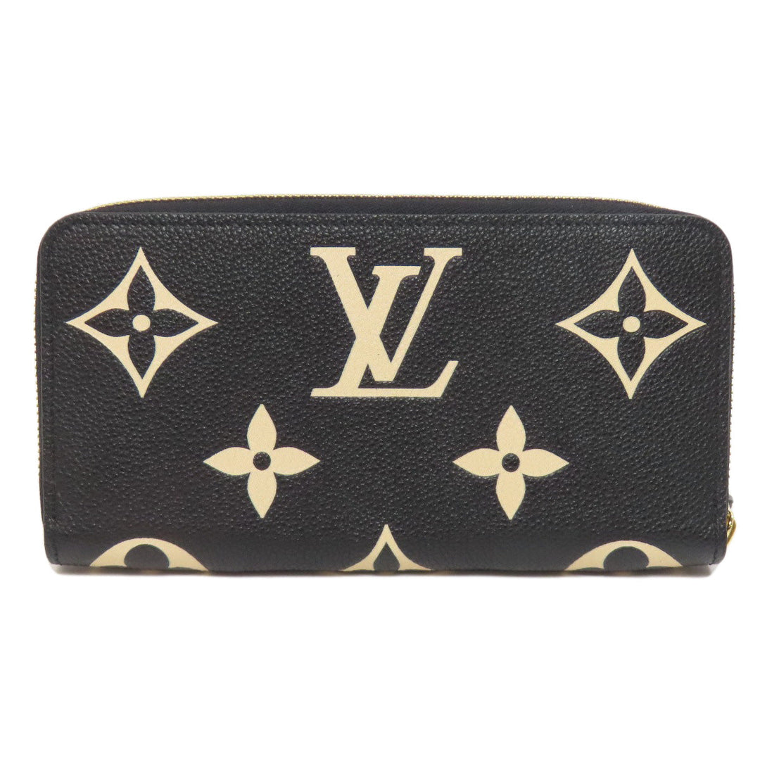 LOUIS VUITTON Long Wallet Purse M80481 Ann Platt black Zippy wallet