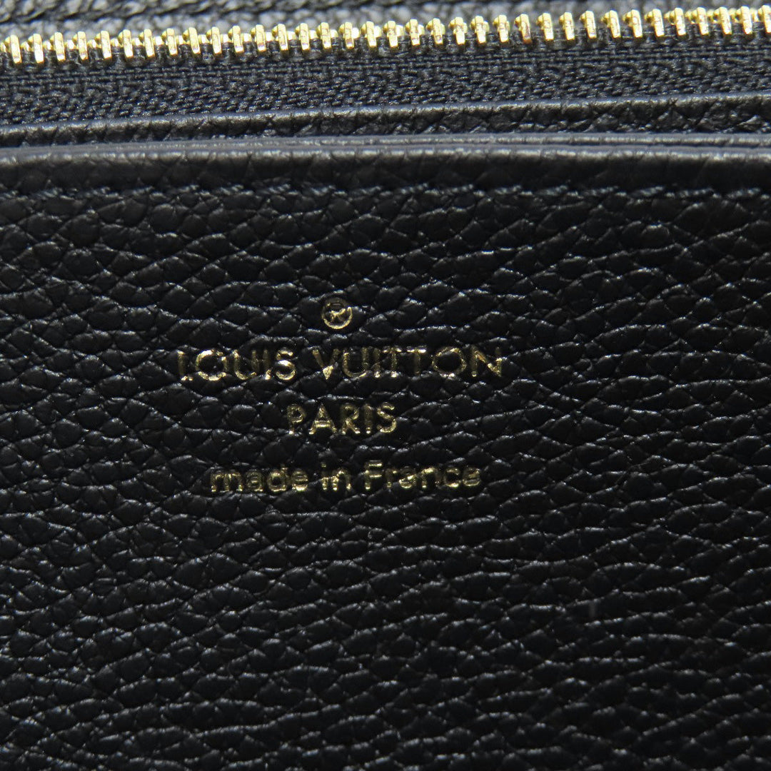 LOUIS VUITTON Long Wallet Purse M80481 Ann Platt black Zippy wallet