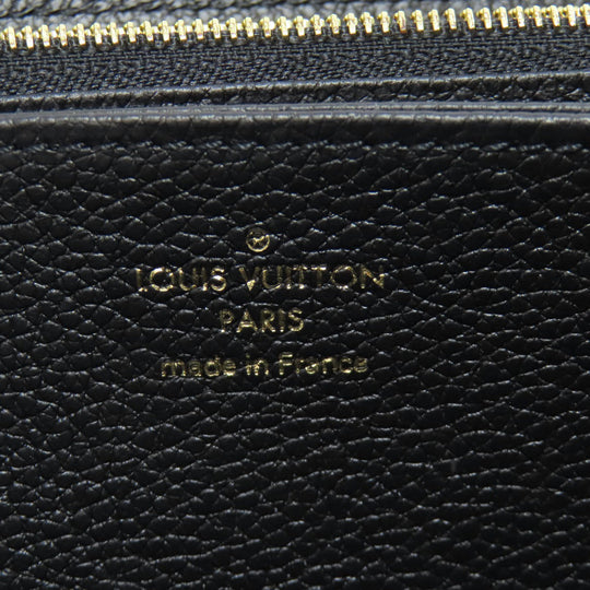 LOUIS VUITTON Long Wallet Purse M80481 Ann Platt black Zippy wallet