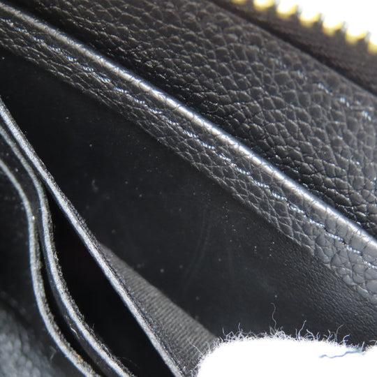 LOUIS VUITTON Long Wallet Purse M80481 Ann Platt black Zippy wallet