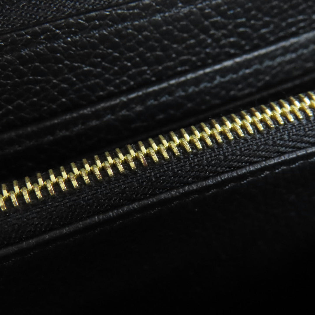 LOUIS VUITTON Long Wallet Purse M80481 Ann Platt black Zippy wallet