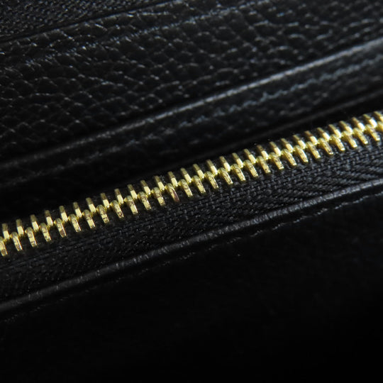 LOUIS VUITTON Long Wallet Purse M80481 Ann Platt black Zippy wallet