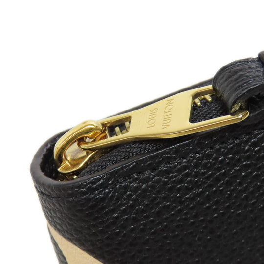 LOUIS VUITTON Long Wallet Purse M80481 Ann Platt black Zippy wallet