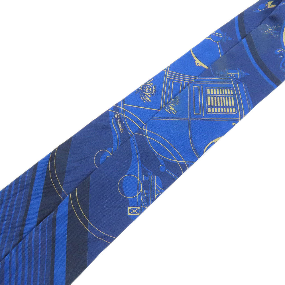 HERMES scarf silk Navy Twilly